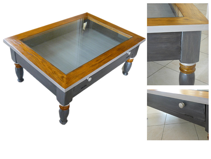 Meubles en vente CléHome Déco ~ Table Basse Bois Et Verre Dessus Meubles en vente CléHome Déco ~ Table Basse Bois Et Verre Dessus